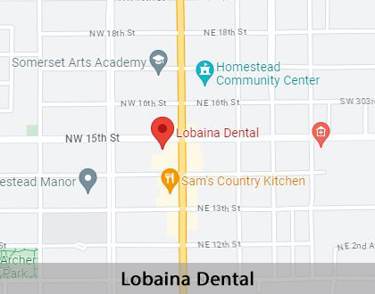 Map image for Partial Denture for One Missing Tooth in Miami, FL